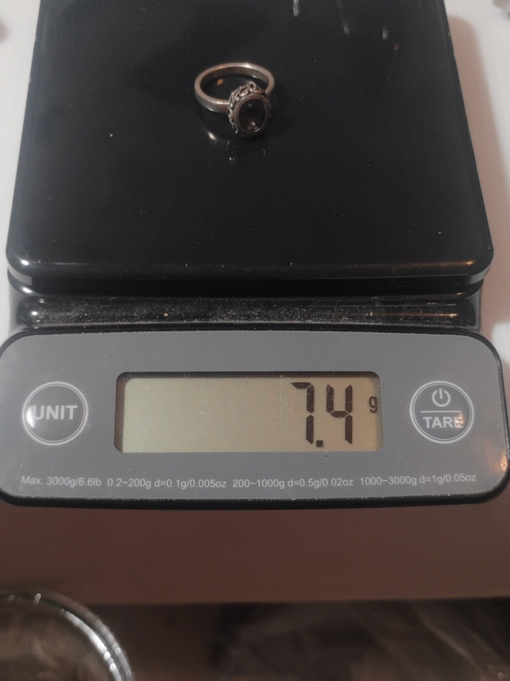 925 Sterling Stamped Brown Gemstone Ring Heavy Boho Style Size 9 - Picture 9 of 12